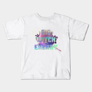 Witchy Puns - Big Witch Energy Kids T-Shirt